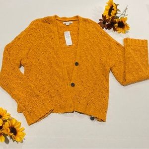 American Eagle - Mustard Yellow Knit Cardigan
